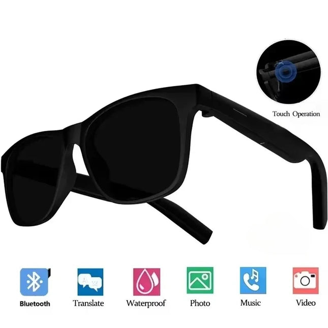 AI Smart Glasses Remote Control Touch Photo Camera Recording Translator Voice Assistant Music Wireless Bluetooth Sunglasses