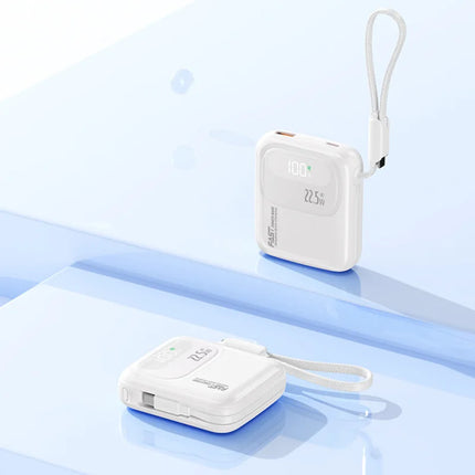 Lenovo Mini Power Bank 50000mAh With Built-in 22.5W Super Fast Charging Portable Power Bank Screen Displaying Battery Level