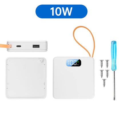DIY Power Bank 18650 Removable Weld-Free Portable Battery Bank 22.5W Fast Charging 10000mAh Rechargeable Module With LCD Display
