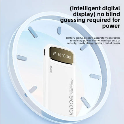 CCC Certified 10000mAh 20000mAh Power Bank Built in Type C Cable Ultra Thin Digital Display Portable External Battery Powerbank