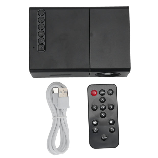 LED Movie Projector Low Noise Cooling Compact Projector Wide Compatibility Manual Focusing for Outdoor Activities for Phone PC