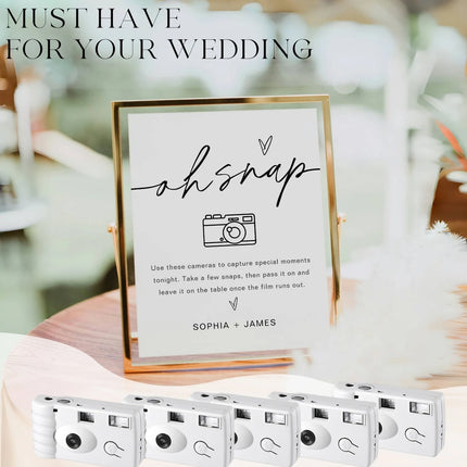 12Pack Disposable Camera Wedding Film Camera Single Use Camera Bulk with Flash for Wedding Birthday Party Baby Shower 17 Photos