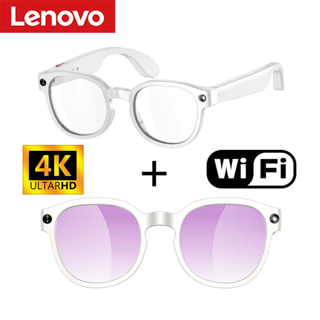 Lenovo AI Smart Glasses AI Translation 8MP HD Camera 4K Shooting Image Bluetooth Call Recording Music Smart Sunglasses 2026 New
