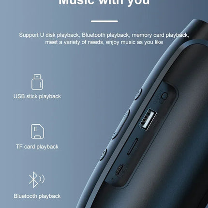 Bluetooth Speaker Dual Speaker Stereo Outdoor Tfusb Playback Fm Voice Broadcasting Portable Subwoofer 5.0 Wireless Speaker