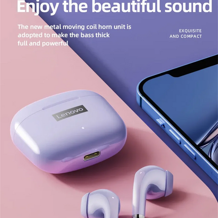 Lenovo LP40 Pro Headphones Wireless Bluetooth 5.4 TWS Hifi Stereo Earphones Gaming Sports Touch Control HD Call with Mic Earbuds
