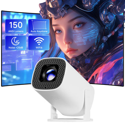 P30PRO Smart Projector Android 14 WiFi6 Bluetooth5 Native 720P 4K Video Decoding Wireless Screen Mirroring Portable Home Cinema