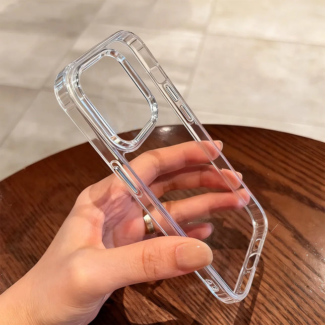 Luxury Transparent Phone Case For iPhone 18 17 Air 16 15 14 Plus 13 12 11 Pro Max Shockproof HD Clear Hard Acrylic Back Cover
