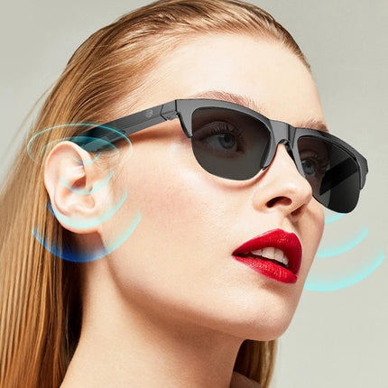 Smart Bluetooth V5.3 Sunglasses Glasses Call Outdoor Sports Headphones HIFI Black Technology Anti-touch UV For Men And Women