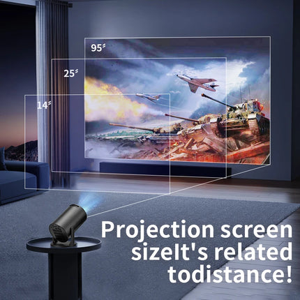2026 New HY300 Projector with WiFi6 & BT5.0, Portable Beamer 1080P/4K Support Auto Keystone Smart Proyector