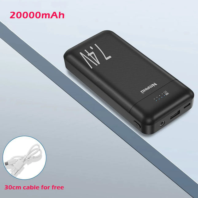 20000mAh Power Bank 12V DC Output Portable Charger for Heated Vest Jacket Powerbank for iPhone Air Conditioning Clothing battery