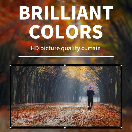 Projectors Screen Fabric Projector Cloth Anti-light 60 72 84 100 120 150inch  Home Outdoor Office Simple Curtain Accessories