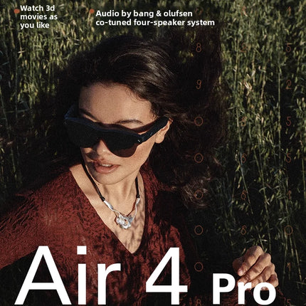 TCL Rayneo Air 4 Pro AR Glasses 4K Video, HDR10, 135 inch Virtual Screen, Head-Mounted XR Support, Bluetooth/DP-Compatible