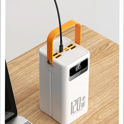 120W 150000mAh Fast Charging Power Bank Large Capacity Outdoor Mobile Power Supply External Spare Battery for Outdoor Camping