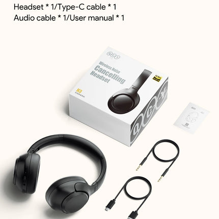 QCY H3 ANC Hi-Res Audio Wireless Bluetooth 5.4 Headphones Over Ear Headset 60Hrs 43dB Hybrid Active Noise Cancellation Earphone
