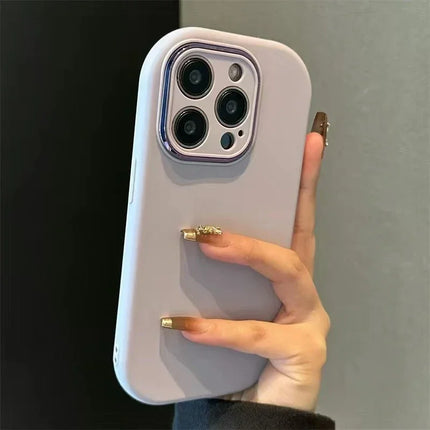 Luxury Cute Soft Silicone Candy Color Phone Case For iPhone 11 12 13 14 15 16 17 Pro Max Plus Shockproof Bumper Back Cases Cover
