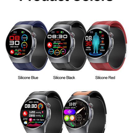 2026 New Accurate Diagnosis ECG Smart Watch Body Fat Blood oxygen BP Health Sport HD AMOLED Screen BT Call Smart watch Men Women