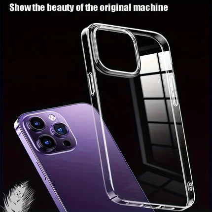 Luxury Transparent Phone Case For iPhone 18 17 Air 16 15 14 Plus 13 12 11 Pro Max Shockproof HD Clear Hard Acrylic Back Cover