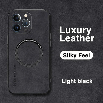 For Magsafe Luxury Leather Shockproof Phone Cases For iPhone 17 16 15 14 13 12 11 Pro Max Plus Magnetic Wireless Charging Cover