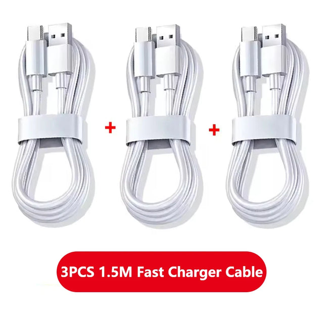 3PCS 100W 6A Super Fast Charger Cable Fast USB Type C Charging Data Cord Quick Charger Cable Type C Charger Fast Charging