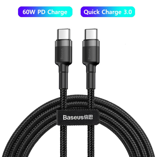 Baseus 100W USB C To USB Type C Cable For iPhone 15 Plus Pro max USB C PD Fast Charger Cord USB-C Type-c Cable For Macbook Pro