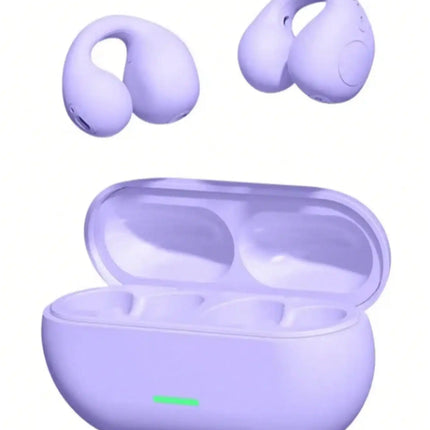 TWS Bluetooth Headset 5.3 Wireless Air Conduction Headphones Clip Ear Music Noise Canceling HD Call Sports Gaming Earphone