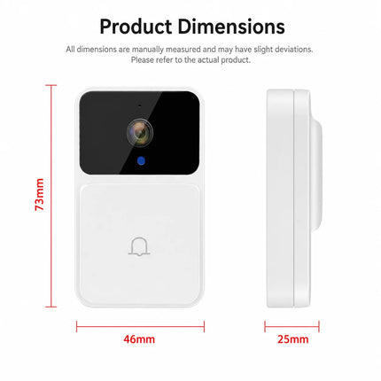 Wireless WiFi Video Doorbell for Home Security - HD Camera, Night Vision, Two-Way Intercom & Voice Change Feature