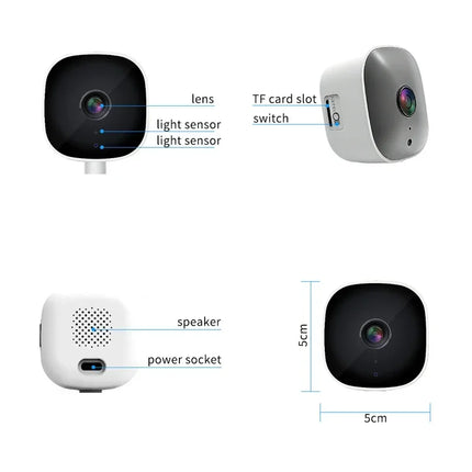 Lenovo Mini Window Camera Replaces Outdoor Cameras 2.4/5GHz WiFi Camera 3MP Resolution Full-Color Night Vision Window Camera