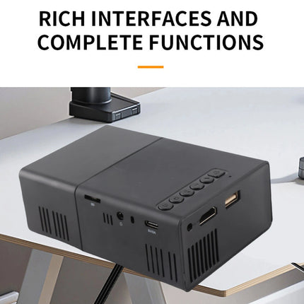 LED Movie Projector Low Noise Cooling Compact Projector Wide Compatibility Manual Focusing for Outdoor Activities for Phone PC