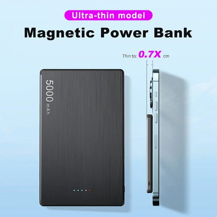 Magnetic Power Bank 15W Wireless Charging 20W Wired Charge Powerbak for iPhone 17 16 15 14 13 12 Pro Max xiaomi Spare battery