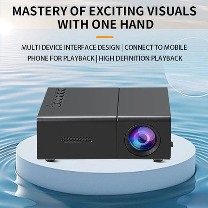 LED Movie Projector Low Noise Cooling Compact Projector Wide Compatibility Manual Focusing for Outdoor Activities for Phone PC