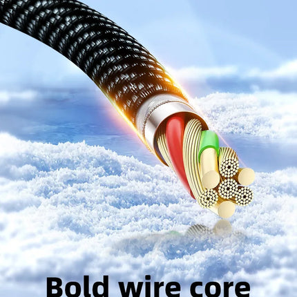 OOZCC LCD Watt Display Cable, Max 120W Super Fast Charging USB Type C Cable Data Transfer, USB A to Lightning for IPhone14 Pro