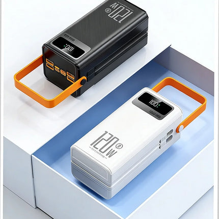 120W 150000mAh Fast Charging Power Bank Large Capacity Outdoor Mobile Power Supply External Spare Battery for Outdoor Camping