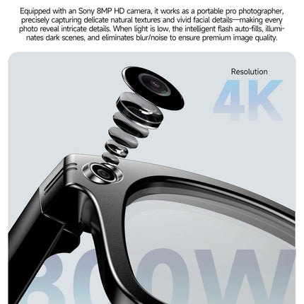 New 800W Camera AI Glasses Men Color-Changing Smart Translation Glasses Photo Video Recording Waterproof Call Smart Sunglasses