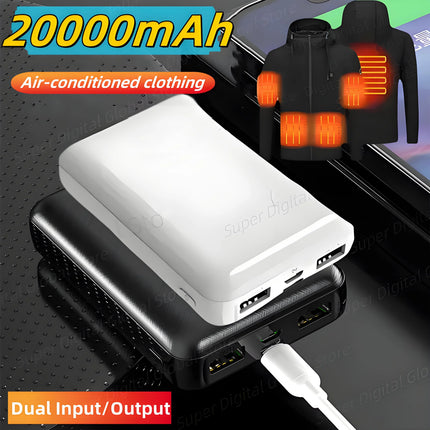 20000mAh Power Bank 5V 2A Charger fast charging For Heated Vest Jacket Heating Blanket Dedicated Portable Heating Equipment 2026