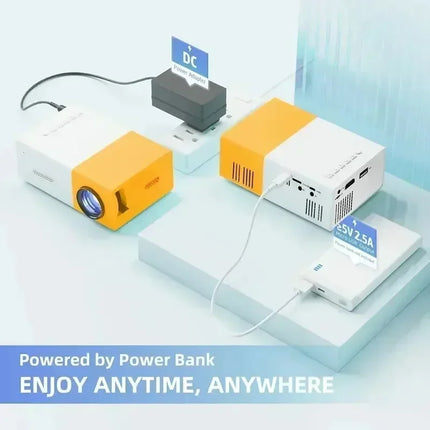 YG300 Projector Smart Home Theater HD Projector Portable Projector Mini Projector Mobile Phone Projection 1080 Outdoor Projecton