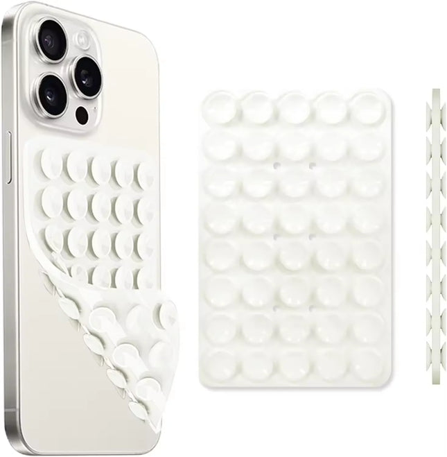 Silicone Suction Cup Phone Case Mount Double Sided Hands-Free Strong Grip Holder for Selfies and Videos for iPhone Android