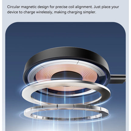 Essager Magnetic Wireless Charger With Holder 15W Fast Charging For iPhone16 15 14 13Pro Max Airpods Mini Wireless Phone Charger