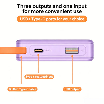 KEBIDU 10W PD 22.5W Fast Charge Power Bank Case 2x21700 Solderless DIY Battery Box USB Type C QC3.0 Shell With Charging Cable